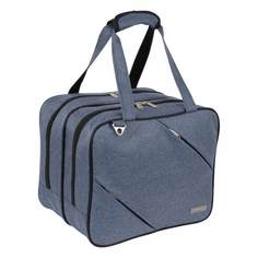 Дорожная сумка мужская Polar П7122 серо-синяя, 30x36x25 см