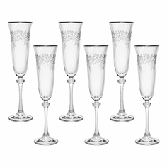 Набор бокалов для шампанского Bohemia Crystal Asio 6 шт 190 мл