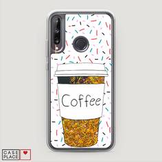 Чехол Awog "Coffee прозрачный стакан" для Huawei Y7p