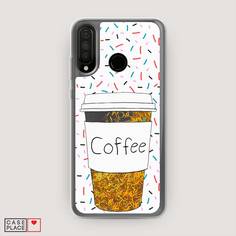 Чехол Awog "Coffee прозрачный стакан" для Huawei P30 Lite