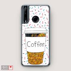 Чехол Awog "Coffee прозрачный стакан" для Honor 20 Lite 2019