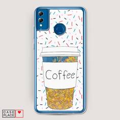 Чехол Awog "Coffee прозрачный стакан" для Honor 8X