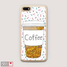 Чехол Awog "Coffee прозрачный стакан" для Huawei Y5 2018