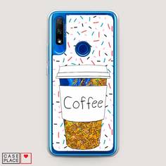 Чехол Awog "Coffee прозрачный стакан" для Honor 9X
