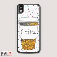 Чехол Awog "Coffee прозрачный стакан" для Huawei Y5 2019