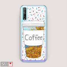Чехол Awog "Coffee прозрачный стакан" для Huawei Y8p