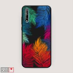 Чехол Awog "Рамка из перьев" для Huawei P Smart S