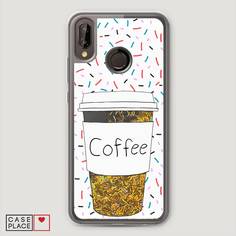 Чехол Awog "Coffee прозрачный стакан" для Huawei P20 Lite