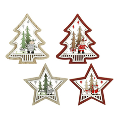 Сувенир Homeclub Новогодняя композиция в звезде-елочке в ассортименте