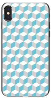 Чехол Deppa для Apple iPhone X/XS Illusion голубые кубики