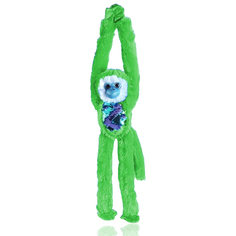 Мягкая игрушка-антистресс Nano Shop обезьяна мартышка с пайетками зеленая 40 см