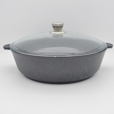 Жаровня Victoria 32 см, 5 л со стеклянной крышкой,G1032G