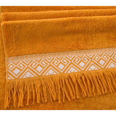 Полотенце 70х140 махровое (Баркас-Текс) Индиана темно-оранжевый