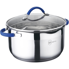 Кастрюля с сливом и со стеклянной крышкой Rainstahl RS\CS 2105-26