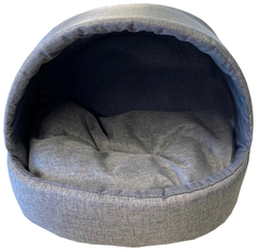 Домик эстрада Homepet Жаккард Melange светло-серый для собак и кошек 38 x 35 x 27 см