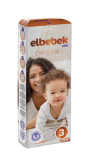 Подгузники детские ELBEBEK MIDI (4-9 кг) 36 шт, ELB-MID4KG36