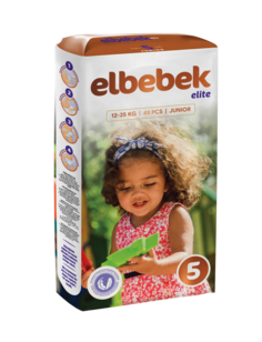 Подгузники детские ELBEBEK JUNIOR (12-25 kg) большая пачка 48 шт, ELB-JUN12KG48