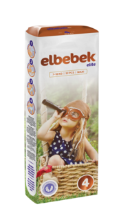 Подгузники детские ELBEBEK MAXI (7-18 кг) 32 шт, ELB-MAX7KG32