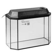 Аквариум Пижон панорамный с крышкой, 30 литров, 46 х 20 х 33/38 см, чёрный