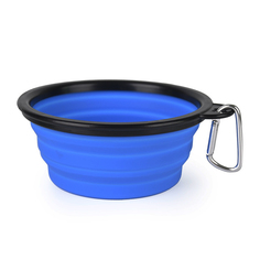 Миска для животных складная силиконовая, цвет синий, 13х9 см, Pets & Friends PF-BOWL10-02