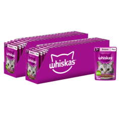 Влажный полнорационный корм Whiskas для кошек старше 7 лет, рагу с ягненком, 56 шт по 75 г