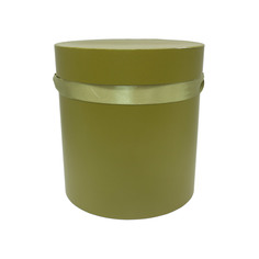 Шляпная коробка с крышкой АЙРИС, болотный, 22,2*22 см