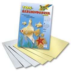 Бумага под металл Folia, 601, золото и серебро, 130 г.м², А4, 10 листов