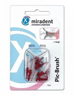 Ершики Miradent Pic-Brush refills Bordeaux Бордовые, 12 шт.