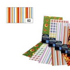 Транспарентная бумага Folia "Яркие полосы", 85102, 115 г.м², 50,5х70 см