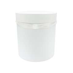 Шляпная коробка с крышкой АЙРИС, белый, 22,2*22 см