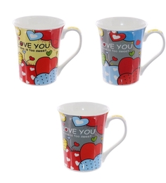 Кружка "I love you"380 мл., h 19см., дизайн микс Remeco