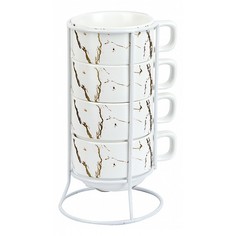 Набор из 4 кружек (200 мл) Мрамор 880061 Nouvelle