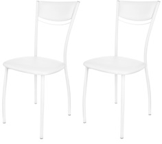 Стул (2шт) с мягкой спинкой обеденный KETT-UP SORENTO (Соренто), белый