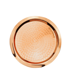 Поднос декоративный круглый с гравировальным рисунком медный Кольчугинский мельхиор