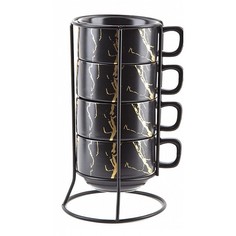 Набор из 4 кружек (200 мл) Мрамор 880090 Nouvelle