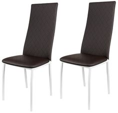 Комплект стульев (2шт) KETT-UP Hamburg LUX (Гамбург), стеганный, белый / коричневый