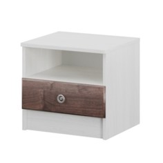 Тумба прикроватная Мадлен 450х375х464 ясень анкор светлый/МДФ дуб бомонд какао No Brand