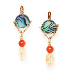 Серьги из бижутерного сплава с гелиотисом/сердоликом Nature Bijoux NB20.2-12-74852