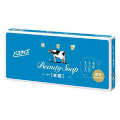 Мыло молочное освежающее Cow Beauty Soap с ароматом жасмина синяя уп. 130 г х 6 шт.