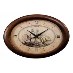 Настенные часы (31.5x4.5 см) ДС - ОБ23 -196 Корабль3 Салют