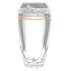 Ваза для цветов 29 см Rona "Цветочный узор на платине" 018051