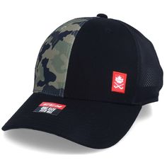 Бейсболка мужская CCM Camo Meshback Trucker Cap Sr Black Osfa черная р.56
