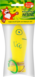 Игрушка для кошек Великий Кот Рыбка, дразнилка с кошачьей мятой, в ассортименте, 12 см
