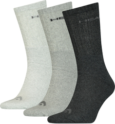 Комплект носков мужских Head Crew 3P Unisex серых 39-42
