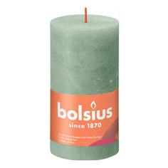 Свеча декоративная Bolsius Rustic Shine 10 х 10 см зеленый нефрит