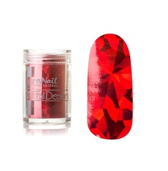 Дизайн для ногтей RuNail фольга 1990 красный, голографический, 4х150 см