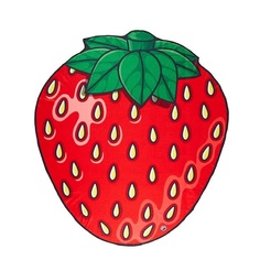 Полотенце круглое пляжное покрывало коврик Baziator Beach Towel Спелая клубника BG0153