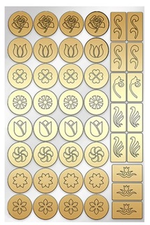 Трафарет для дизайна ногтей Trafaretto Цветочный микс