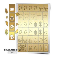 Трафарет для дизайна ногтей Trafaretto Осень
