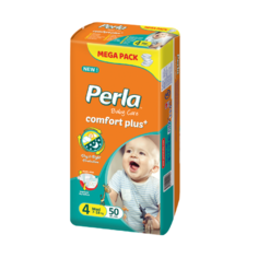 Подгузники Perla Mega Maxi для малышей 7-18 кг. 4 размер 50 шт. 96000765